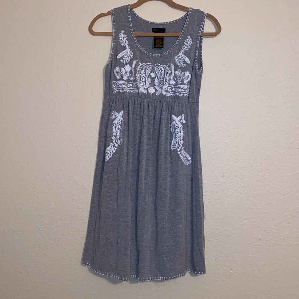 ✨Grace Elements Flowing dress•Grey with White Pattern•Small✨